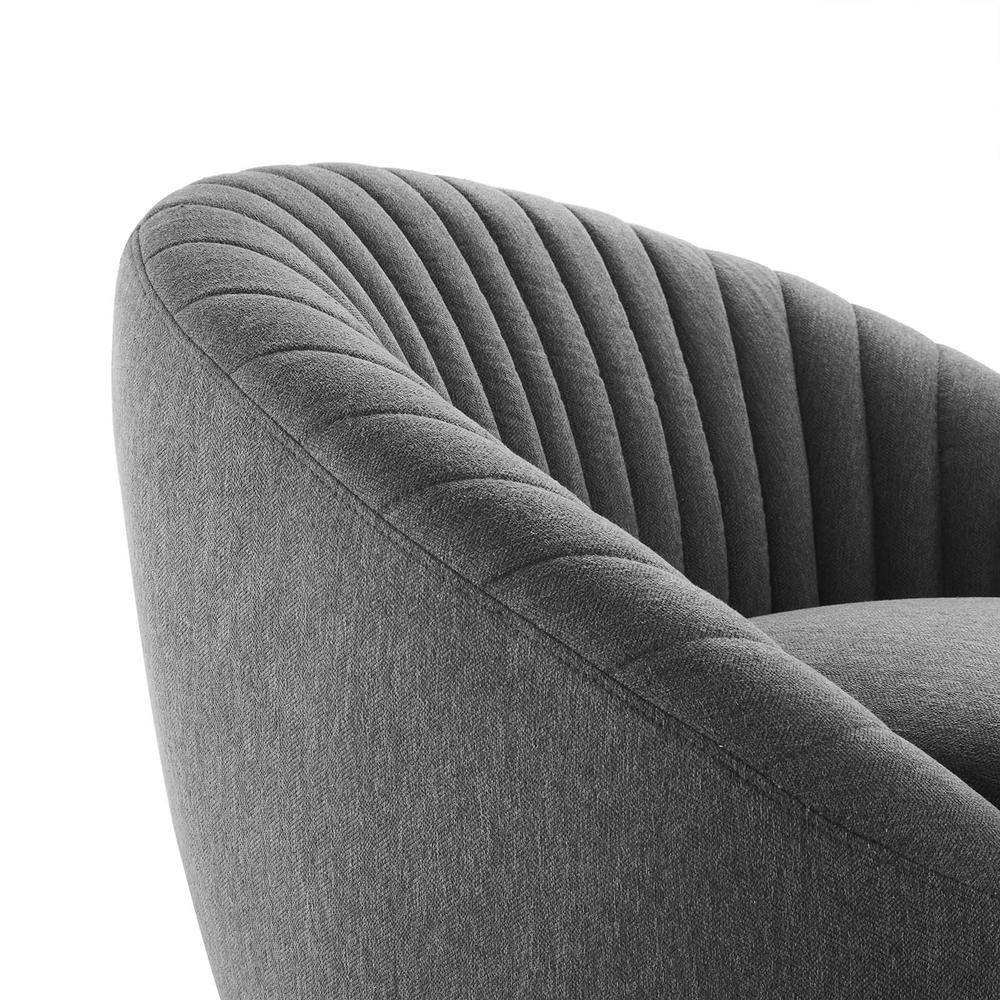 Whirr Tufted Fabric Swivel Chair. Picture 4