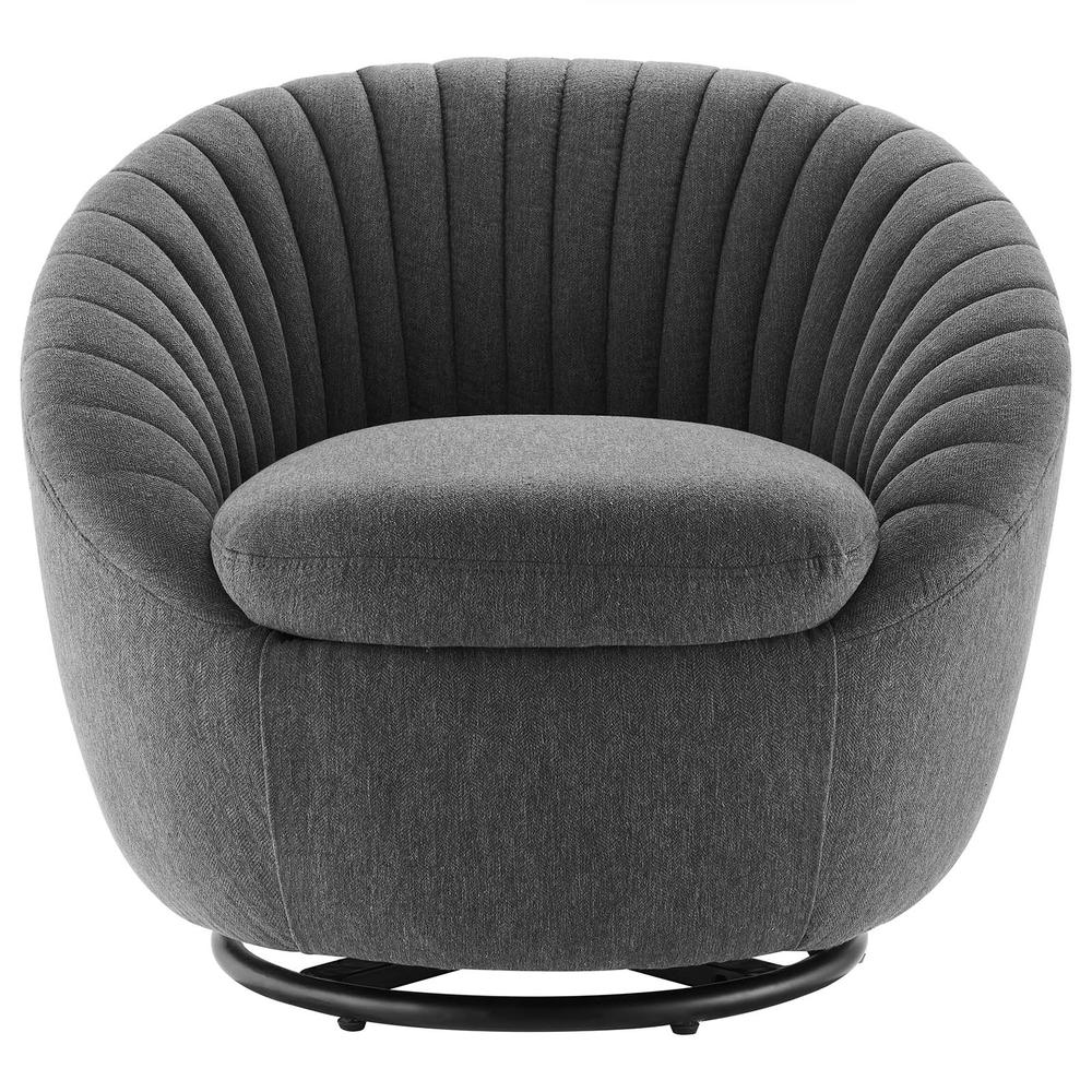 Whirr Tufted Fabric Swivel Chair. Picture 5