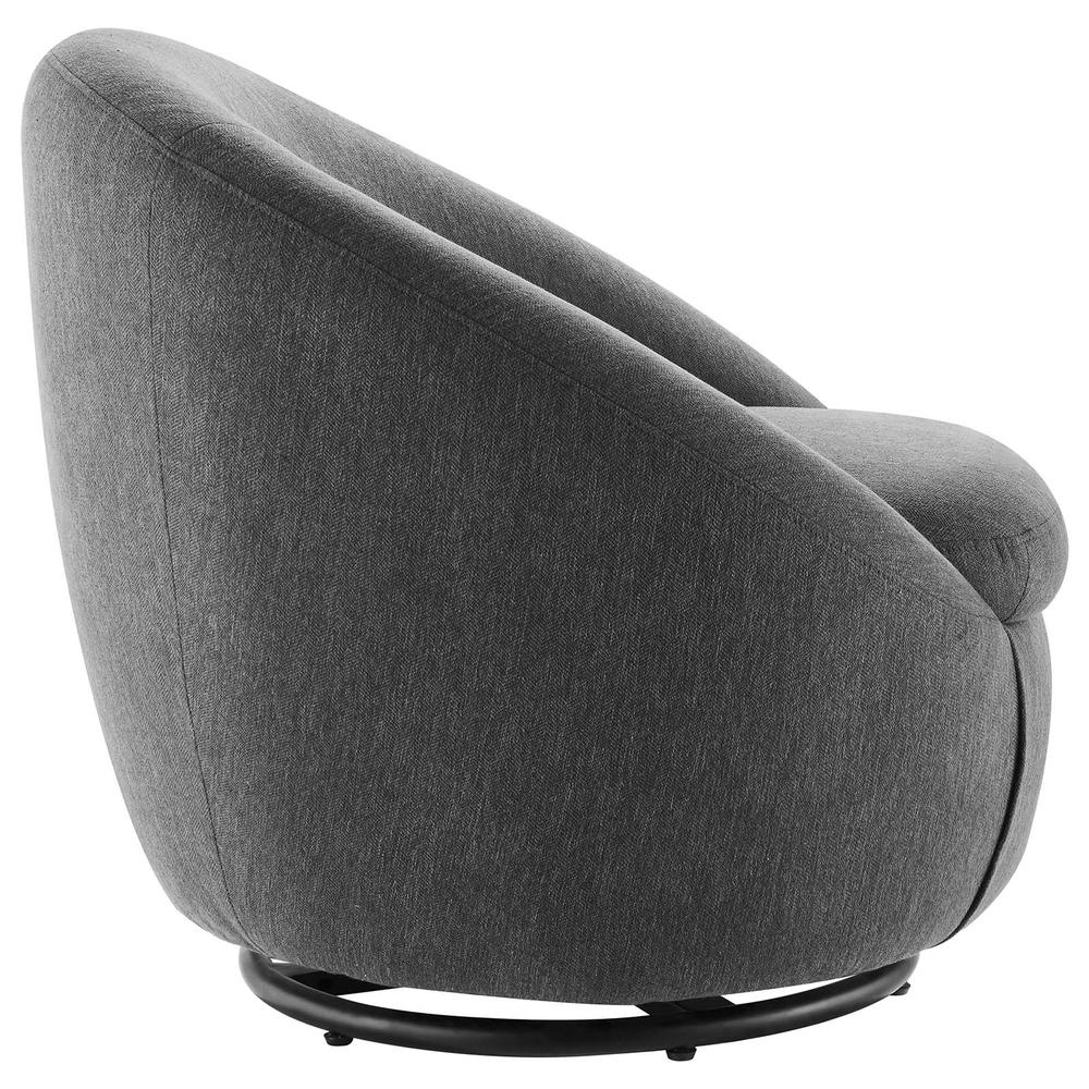 Buttercup Upholstered Fabric Swivel Chair. Picture 2
