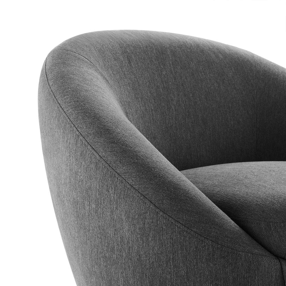Buttercup Upholstered Fabric Swivel Chair. Picture 4