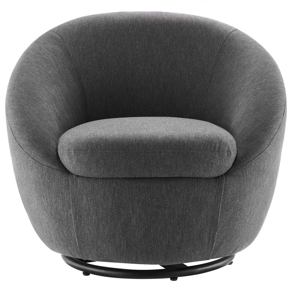 Buttercup Upholstered Fabric Swivel Chair. Picture 5
