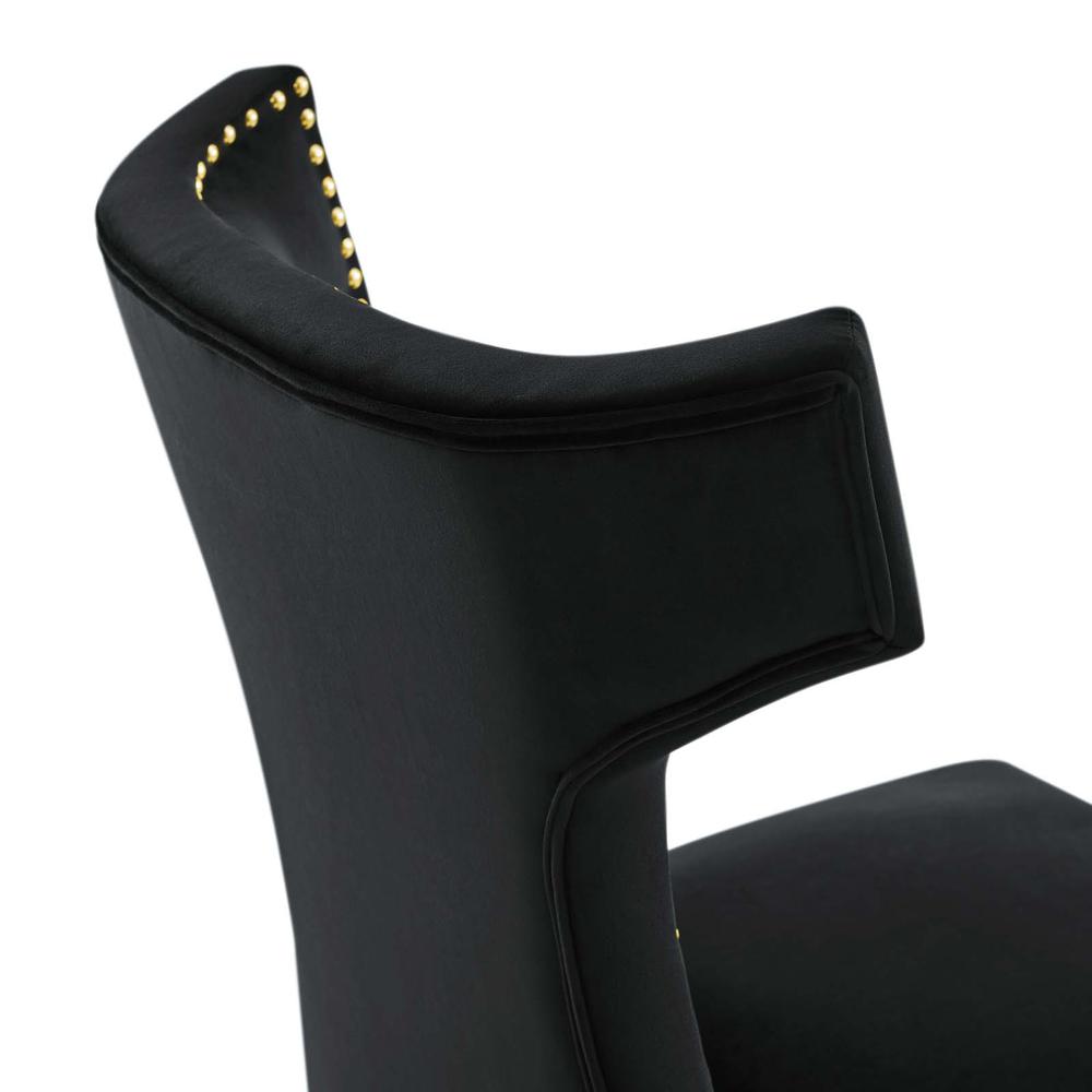 Curve Performance Velvet Dining Chairs - Set of 2. Picture 5