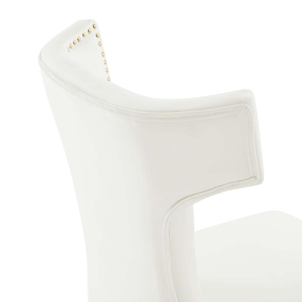 Curve Performance Velvet Dining Chairs - Set of 2. Picture 5