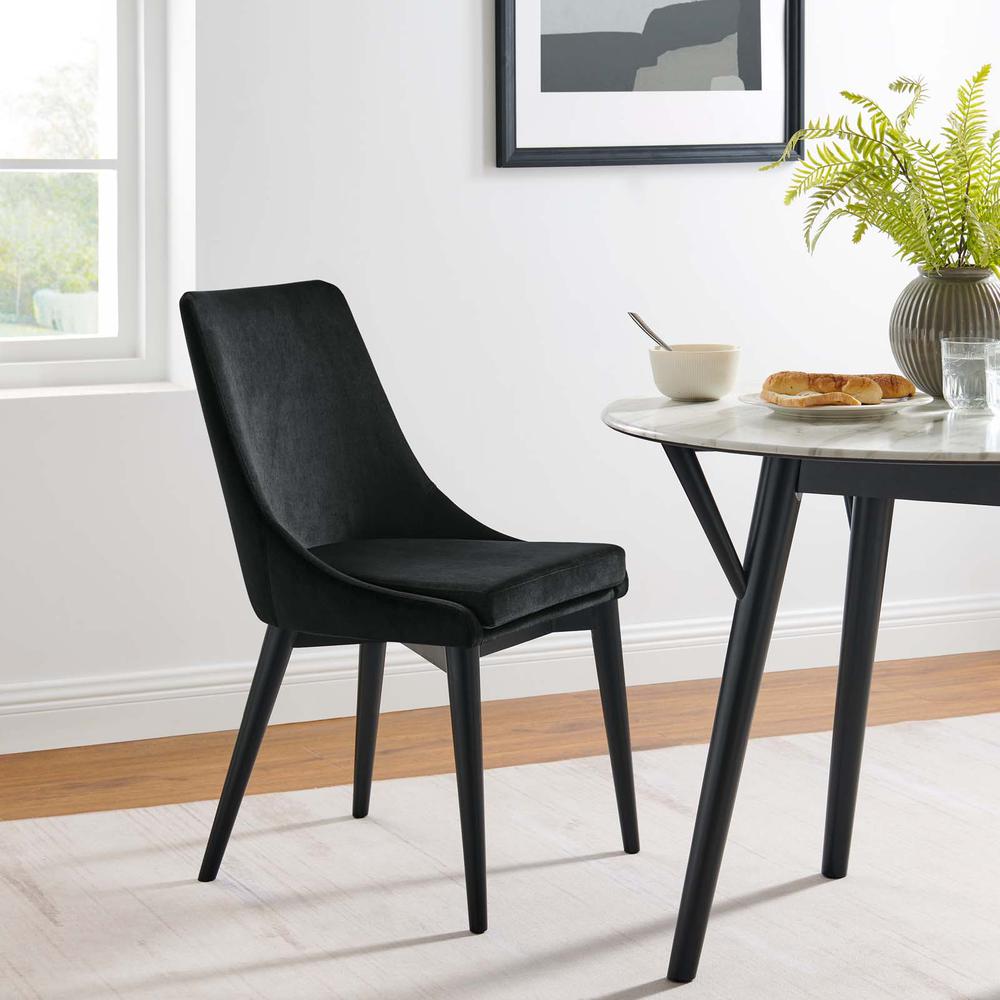 Viscount Performance Velvet Dining Chair. Picture 8