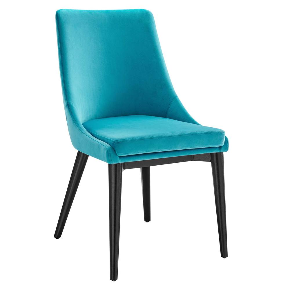 Viscount Performance Velvet Dining Chair. Picture 1