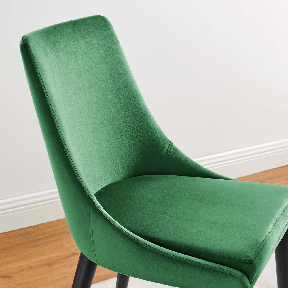 Viscount Performance Velvet Dining Chair. Picture 7