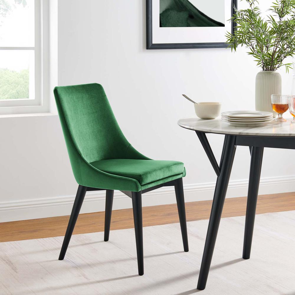 Viscount Performance Velvet Dining Chair. Picture 8