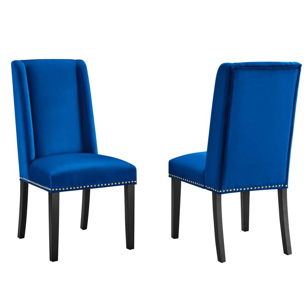Baron Performance Velvet Dining Chairs - Set of 2. Picture 1