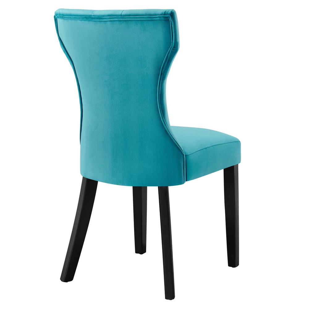 Silhouette Performance Velvet Dining Chairs - Set of 2. Picture 4