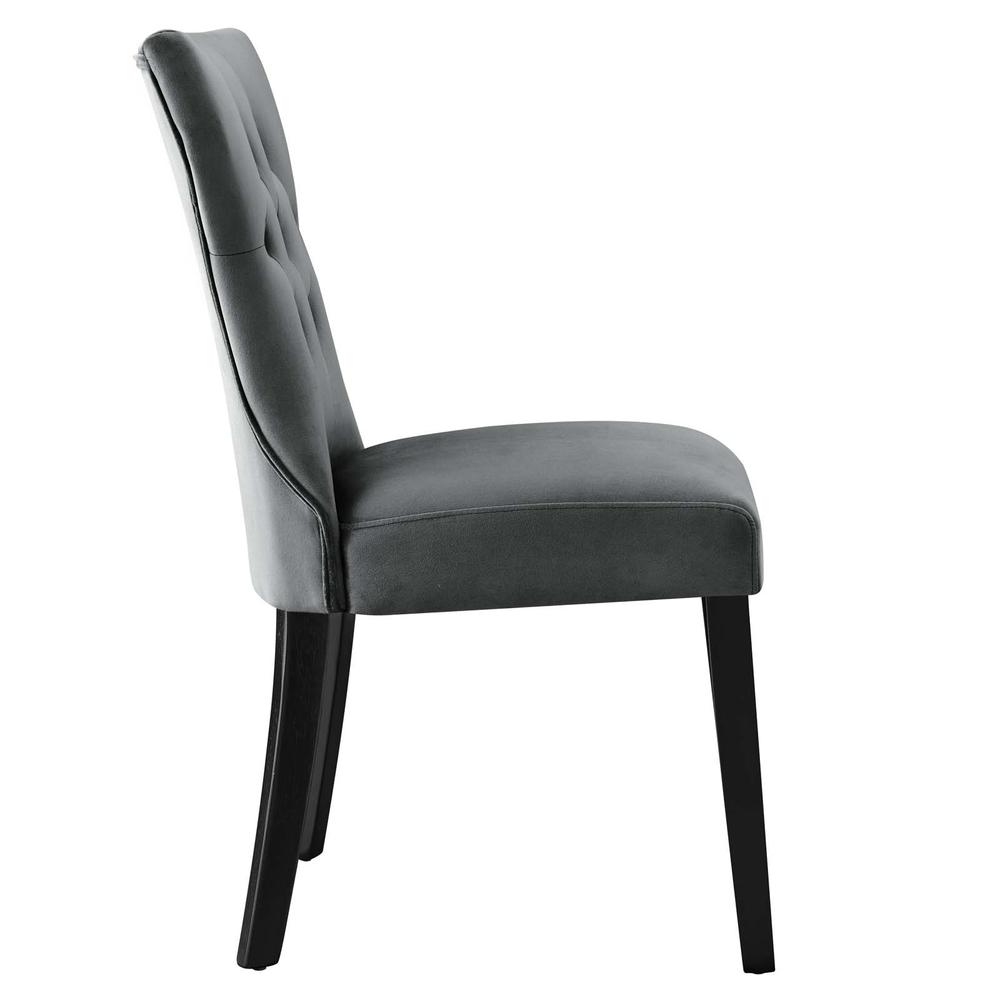 Silhouette Performance Velvet Dining Chairs - Set of 2. Picture 3