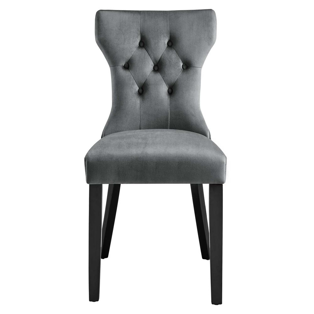 Silhouette Performance Velvet Dining Chairs - Set of 2. Picture 6