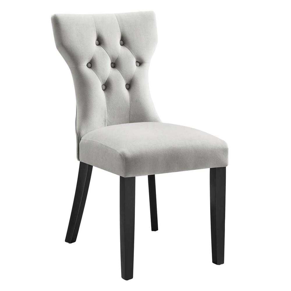 Silhouette Performance Velvet Dining Chairs - Set of 2. Picture 2