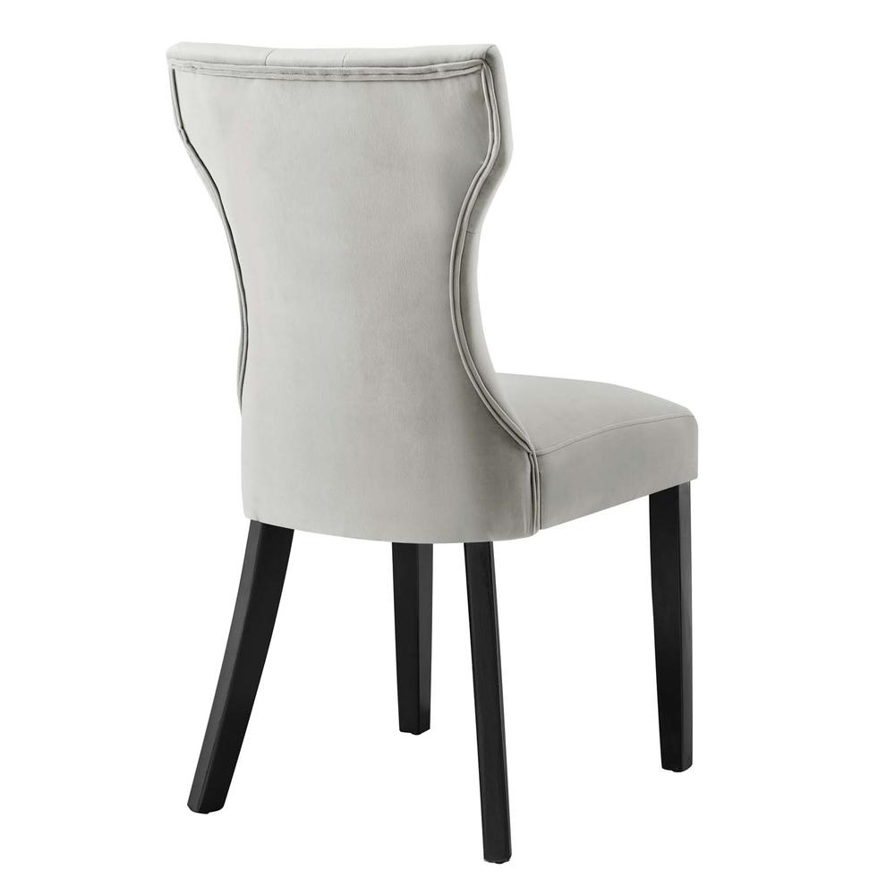 Silhouette Performance Velvet Dining Chairs - Set of 2. Picture 4