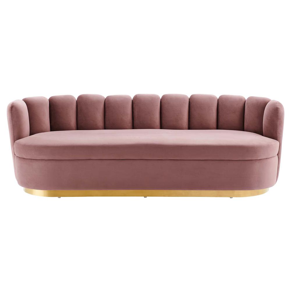 Victoria Channel Tufted Performance Velvet Sofa. Picture 6