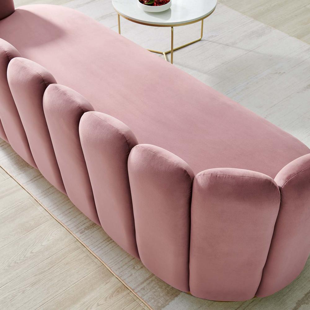 Victoria Channel Tufted Performance Velvet Sofa. Picture 7
