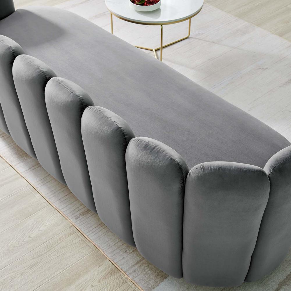 Victoria Channel Tufted Performance Velvet Sofa. Picture 7