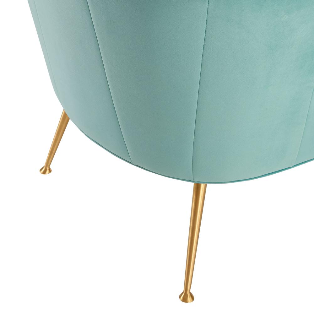 Veronica Channel Tufted Performance Velvet Armchair. Picture 5