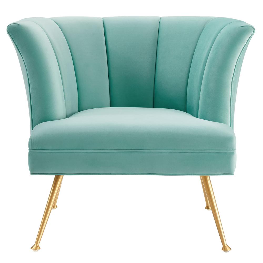 Veronica Channel Tufted Performance Velvet Armchair. Picture 6