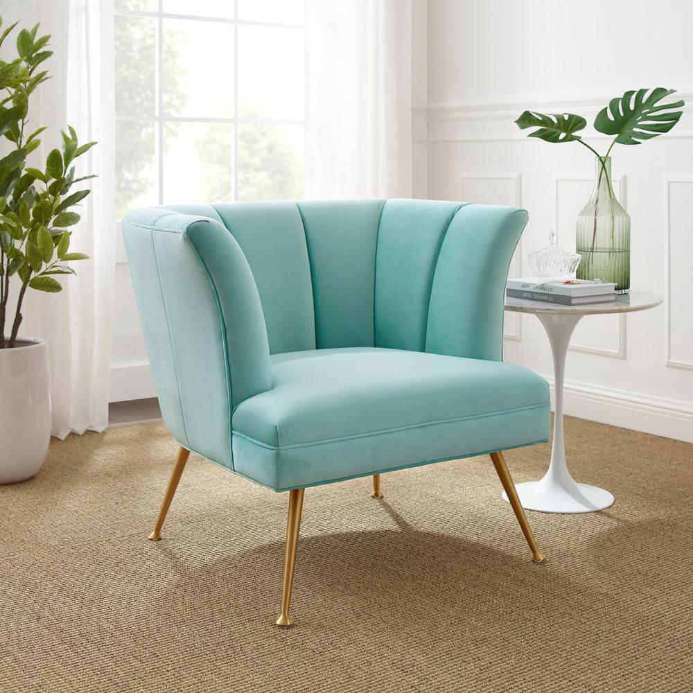 Veronica Channel Tufted Performance Velvet Armchair. Picture 8