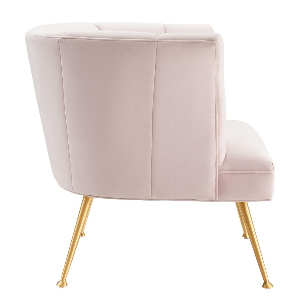 Veronica Channel Tufted Performance Velvet Armchair. Picture 3