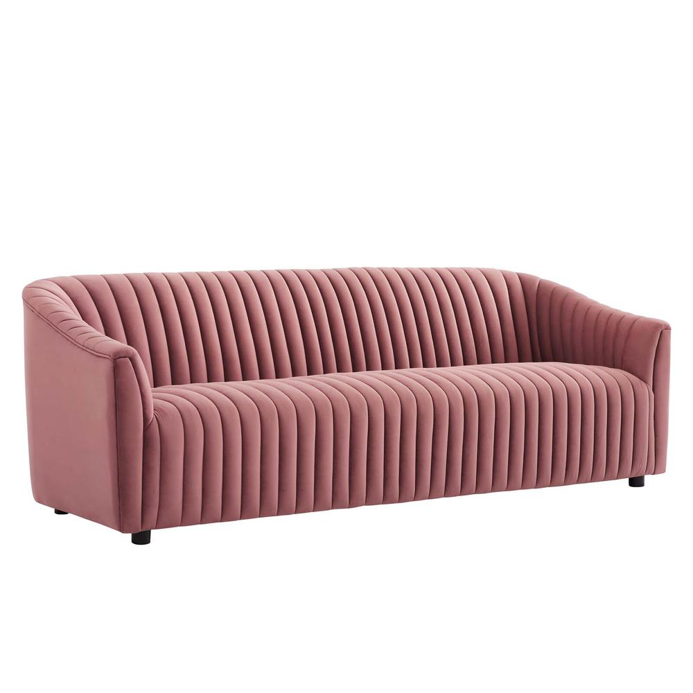 Announce Performance Velvet Channel Tufted Sofa. Picture 1
