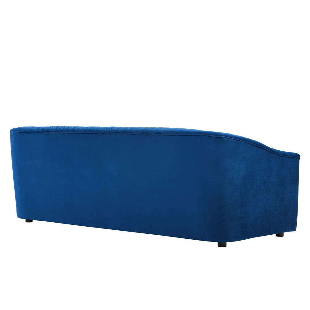 Announce Performance Velvet Channel Tufted Sofa. Picture 3