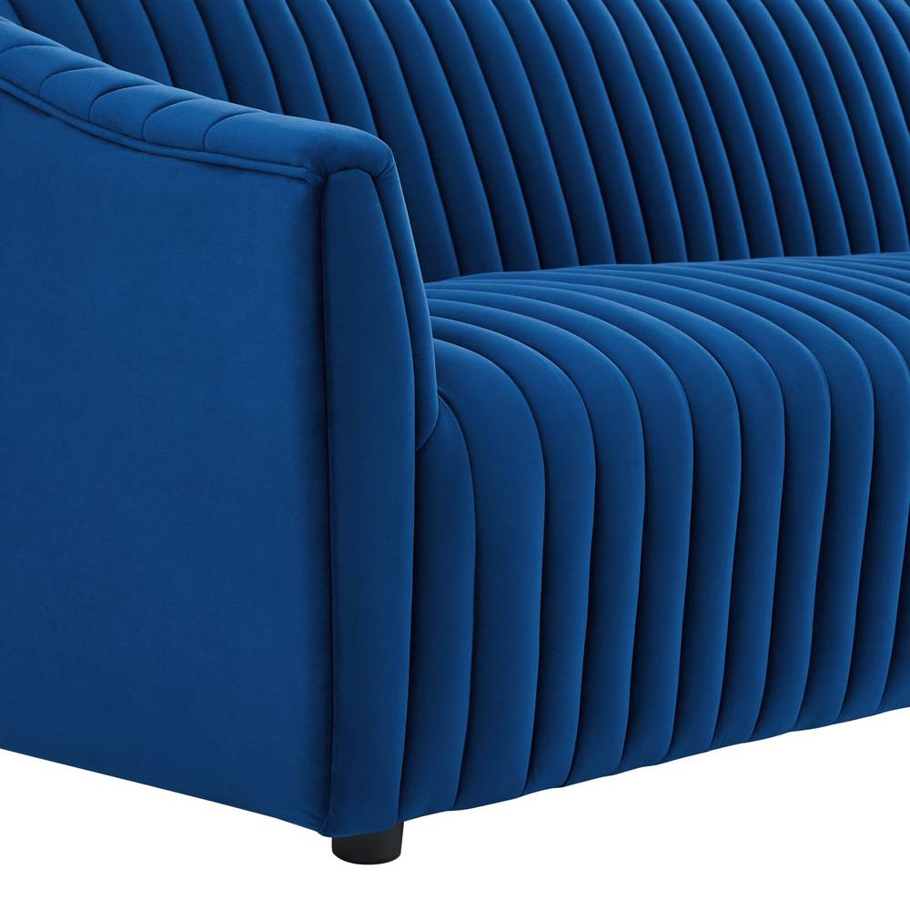 Announce Performance Velvet Channel Tufted Sofa. Picture 4