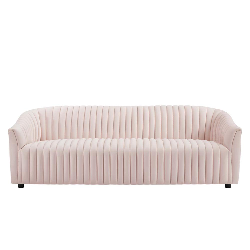 Announce Performance Velvet Channel Tufted Sofa. Picture 5