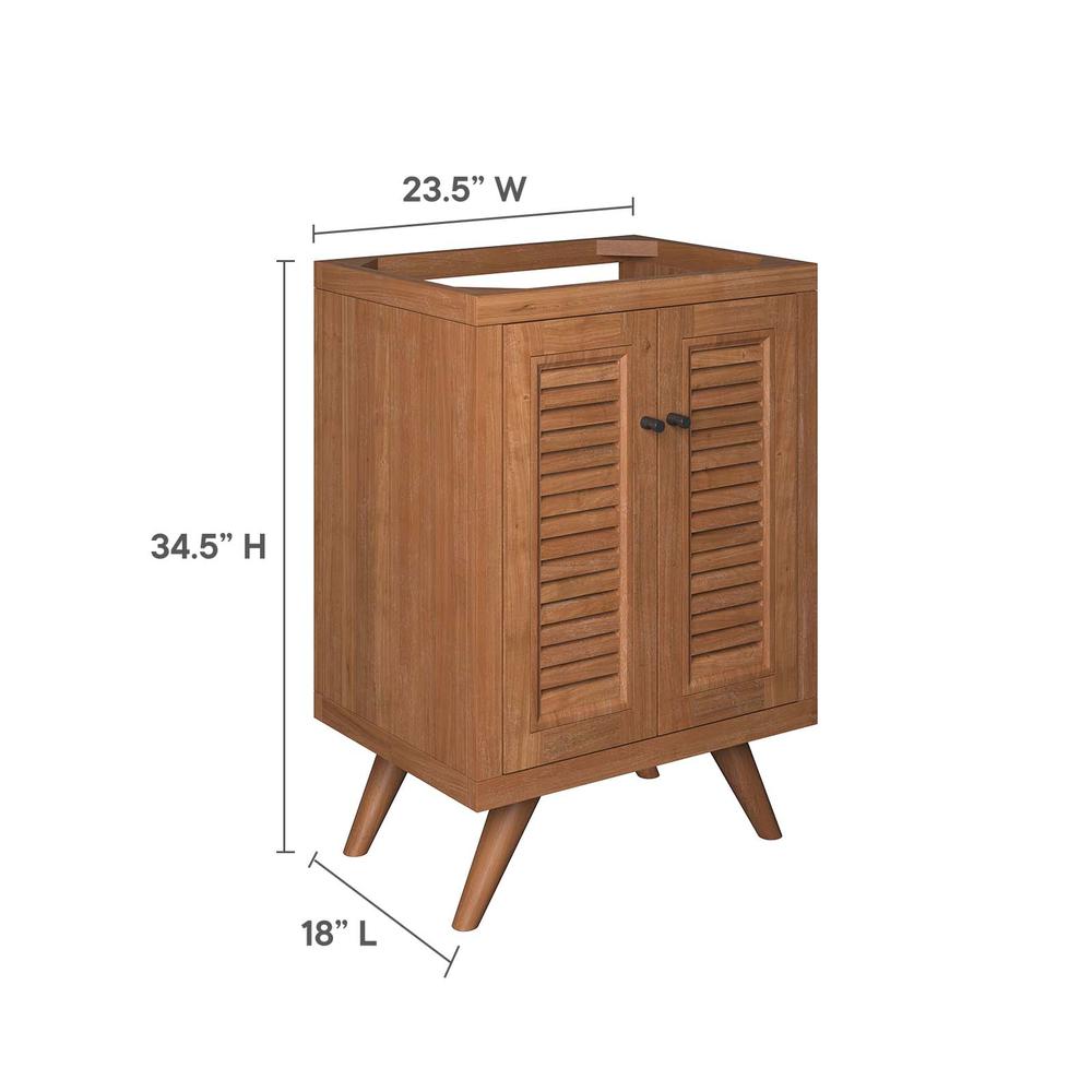 Birdie 24" Teak Wood Bathroom Vanity Cabinet (Sink Basin Not Included). Picture 8