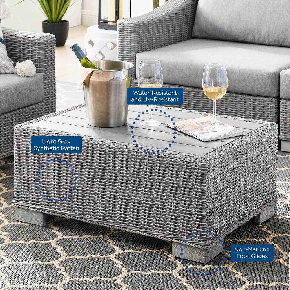 Conway 4-Piece Outdoor Patio Wicker Rattan Furniture Set. Picture 14