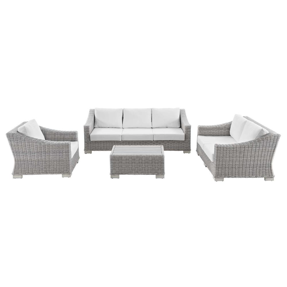 Conway 4-Piece Outdoor Patio Wicker Rattan Furniture Set. The main picture.