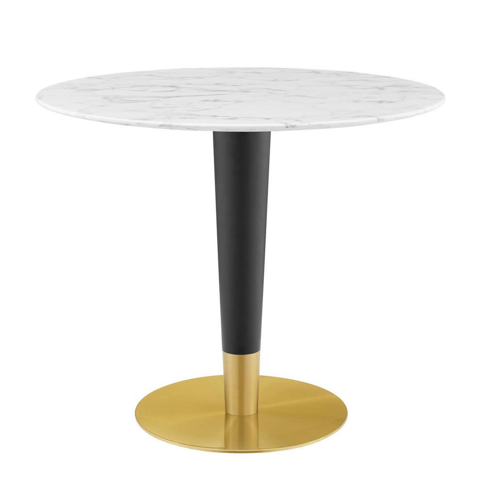 Zinque 36" Artificial Marble Dining Table. Picture 1
