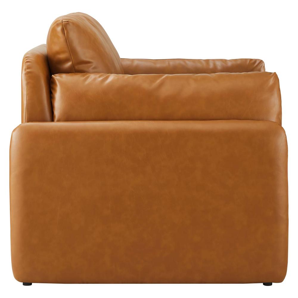 Indicate Vegan Leather Armchair - Tan EEI-5153-TAN. Picture 3