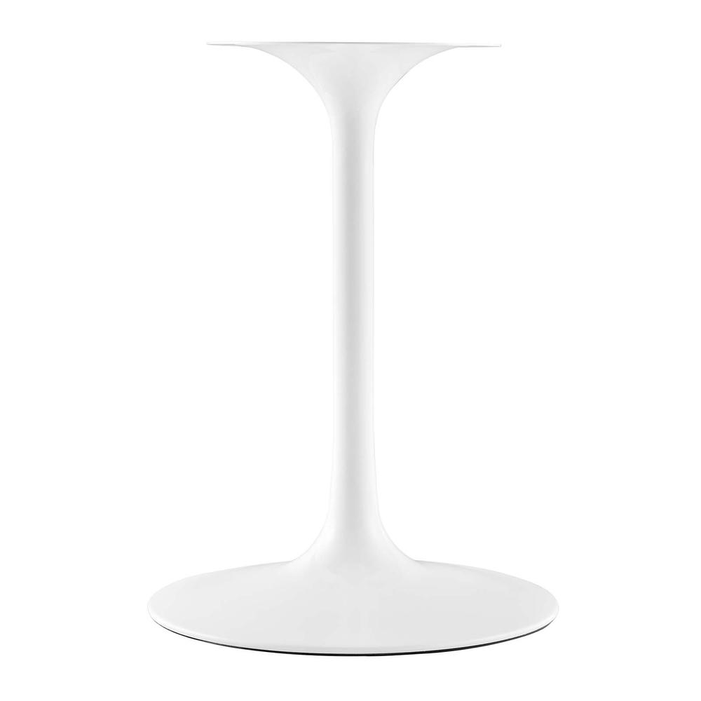 Lippa 42" Oval Artificial Marble Dining Table - White Black EEI-5169-WHI-BLK. Picture 3