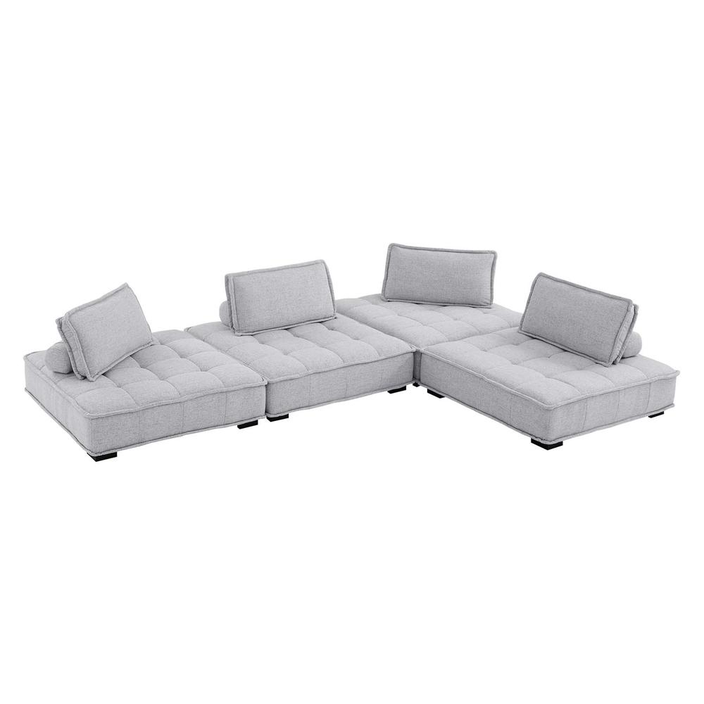 Saunter Tufted Fabric Fabric 4-Piece Sectional Sofa. The main picture.