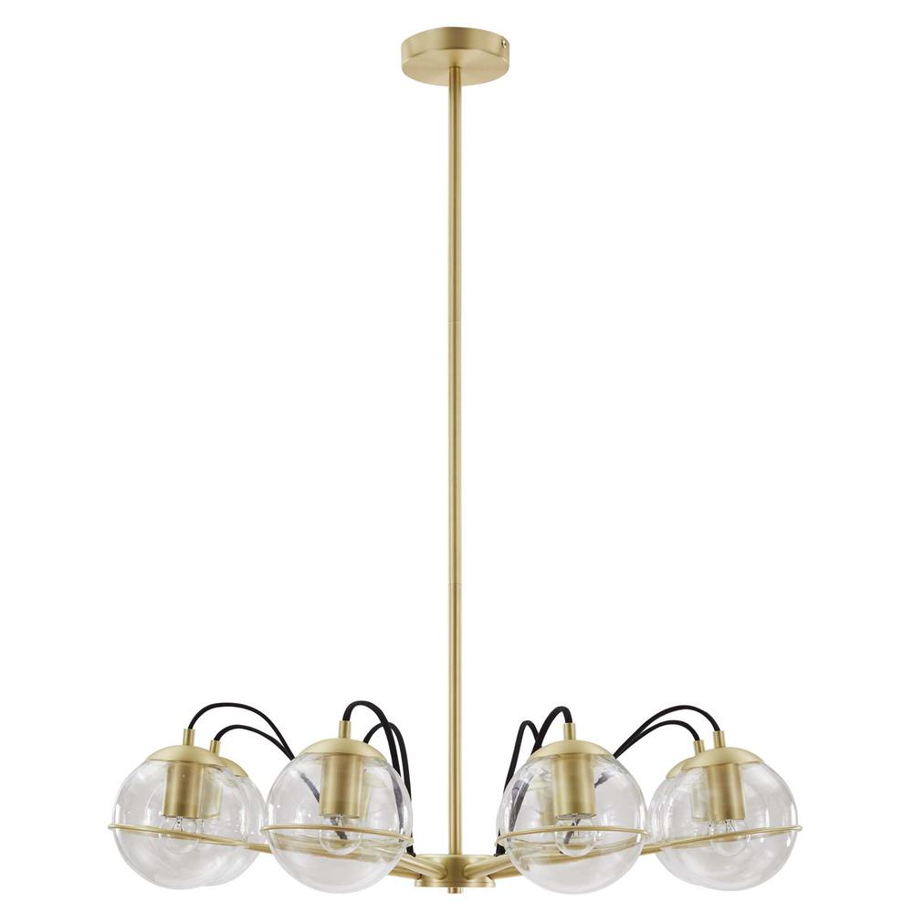 Hanna 8-Light Chandelier - Clear Gold EEI-5307-CLR-GLD. Picture 3