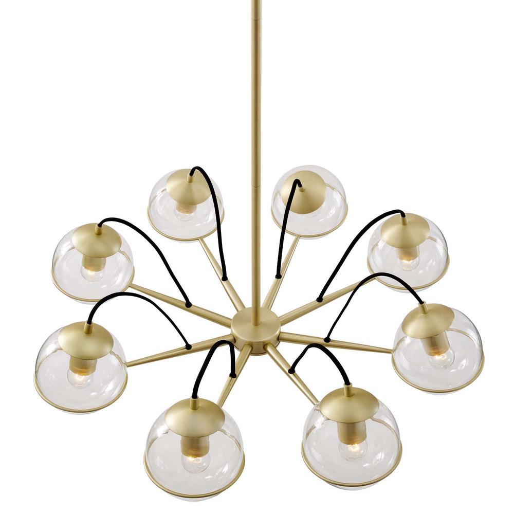 Hanna 8-Light Chandelier - Clear Gold EEI-5307-CLR-GLD. Picture 5