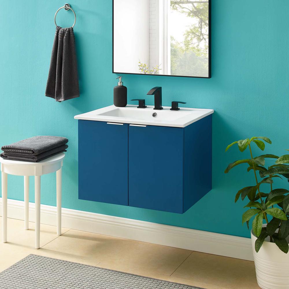 Maybelle 24" Wall-Mount Bathroom Vanity. Picture 11