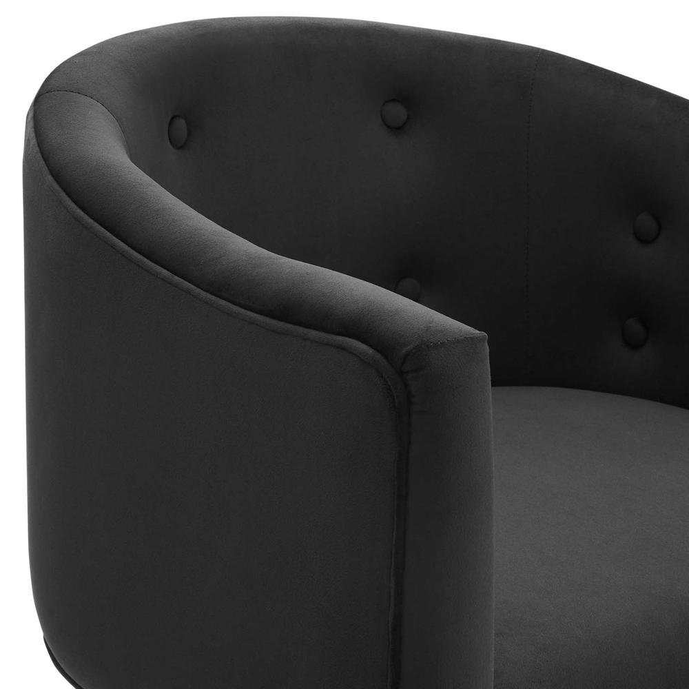 Savour Tufted Performance Velvet Accent Chairs - Set of 2 - Black EEI-5415-BLK. Picture 6