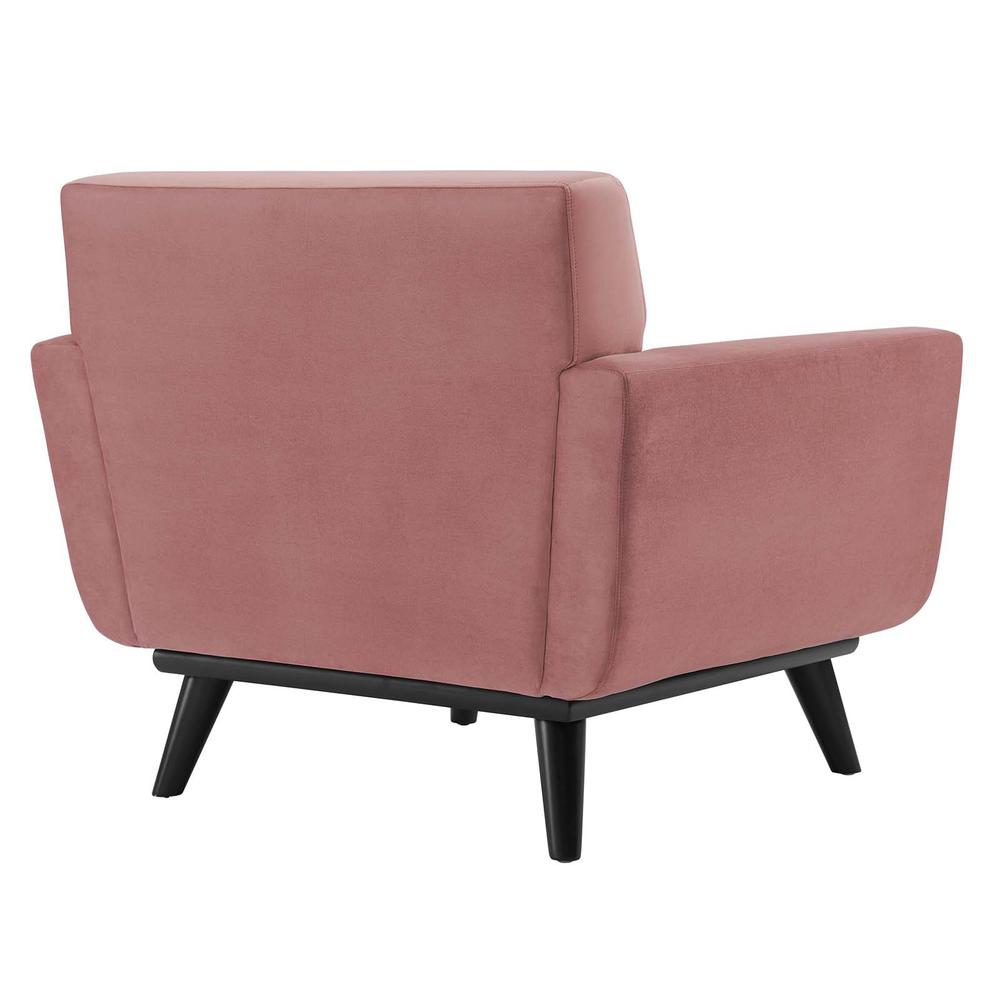 Engage Channel Tufted Performance Velvet Armchair - Dusty Rose EEI-5457-DUS. Picture 3