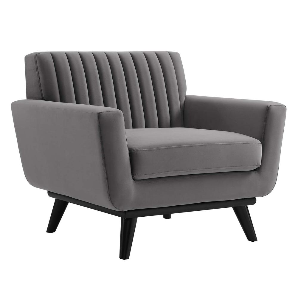Engage Channel Tufted Performance Velvet Armchair. The main picture.