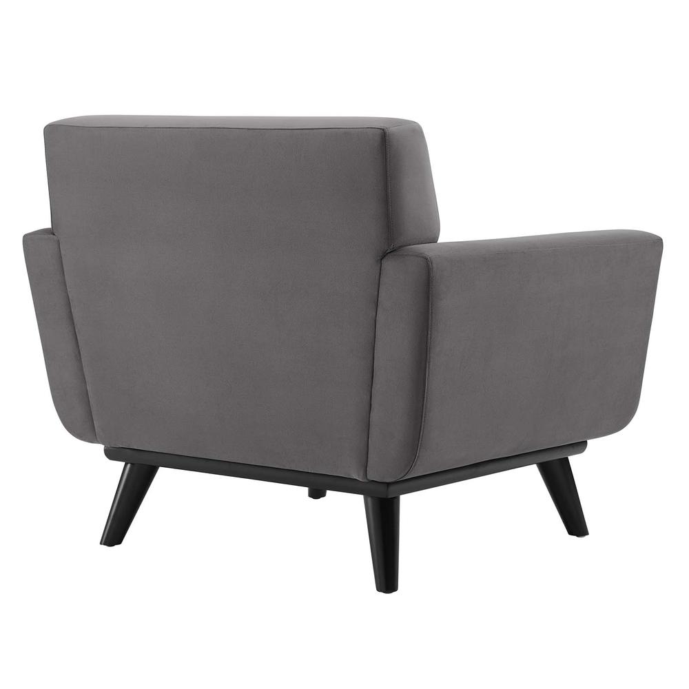 Engage Channel Tufted Performance Velvet Armchair - Gray EEI-5457-GRY. Picture 3