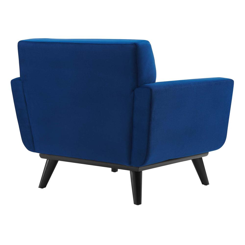 Engage Channel Tufted Performance Velvet Armchair - Navy EEI-5457-NAV. Picture 3