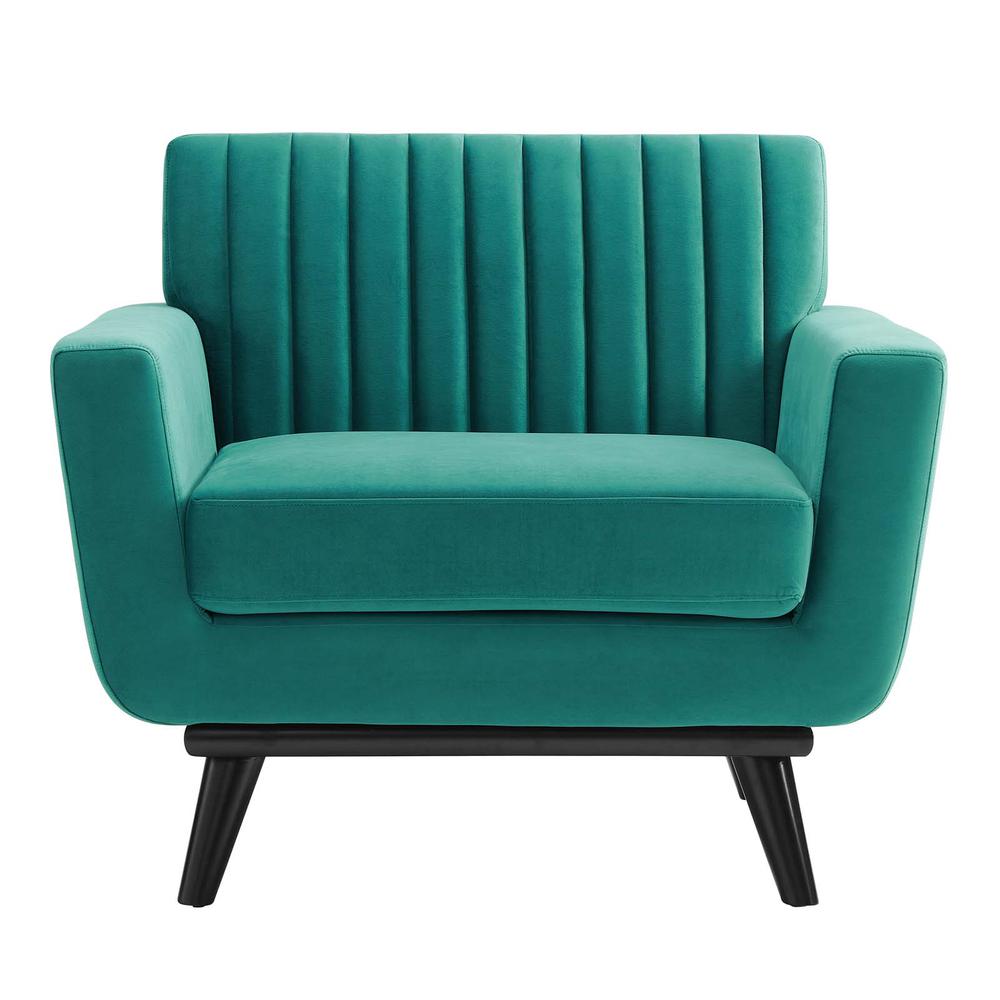 Engage Channel Tufted Performance Velvet Armchair. Picture 2