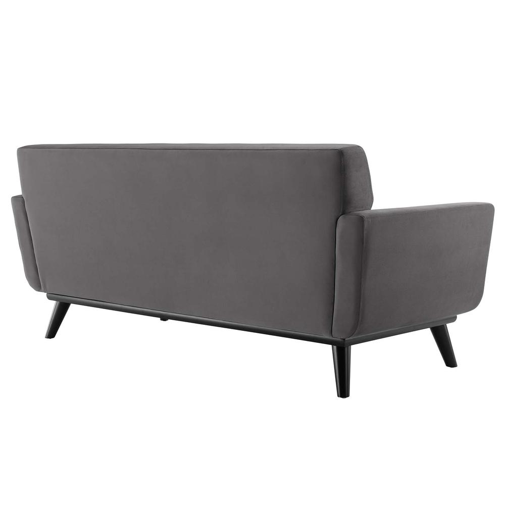 Engage Channel Tufted Performance Velvet Loveseat. Picture 3