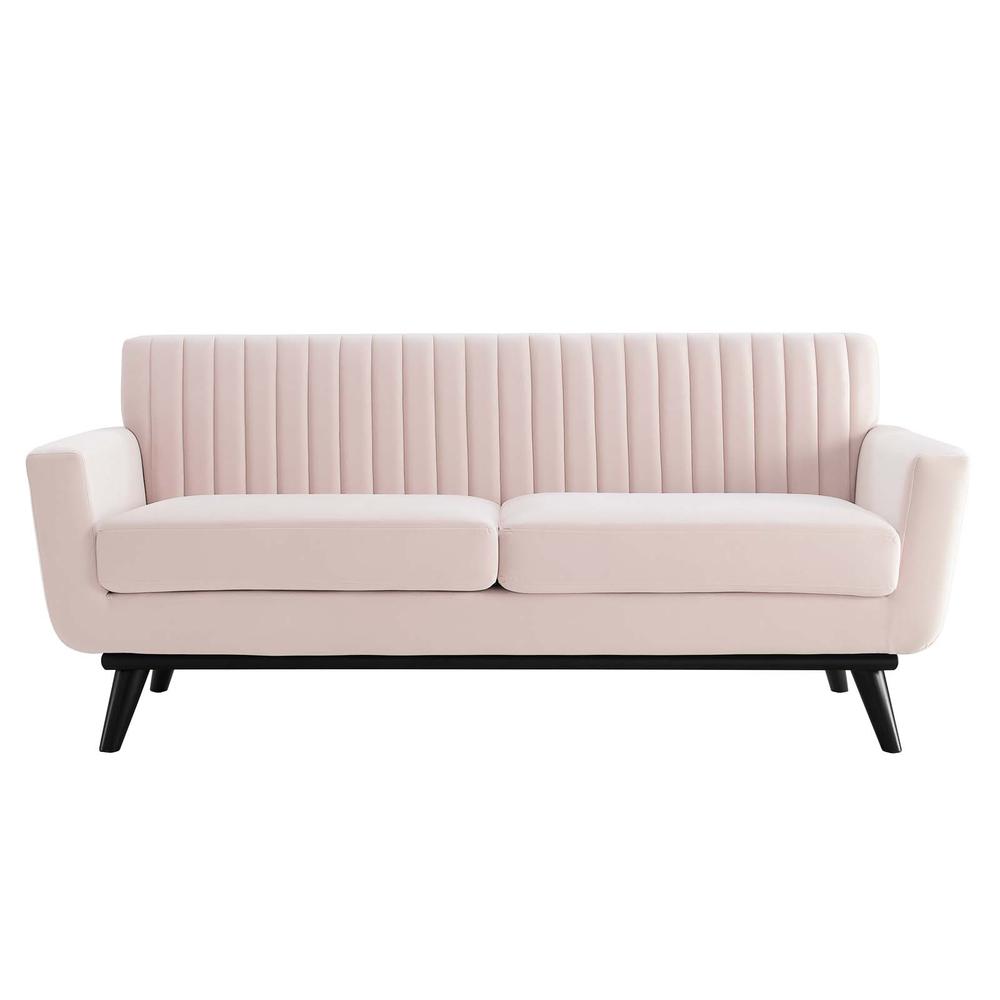 Engage Channel Tufted Performance Velvet Loveseat. Picture 2