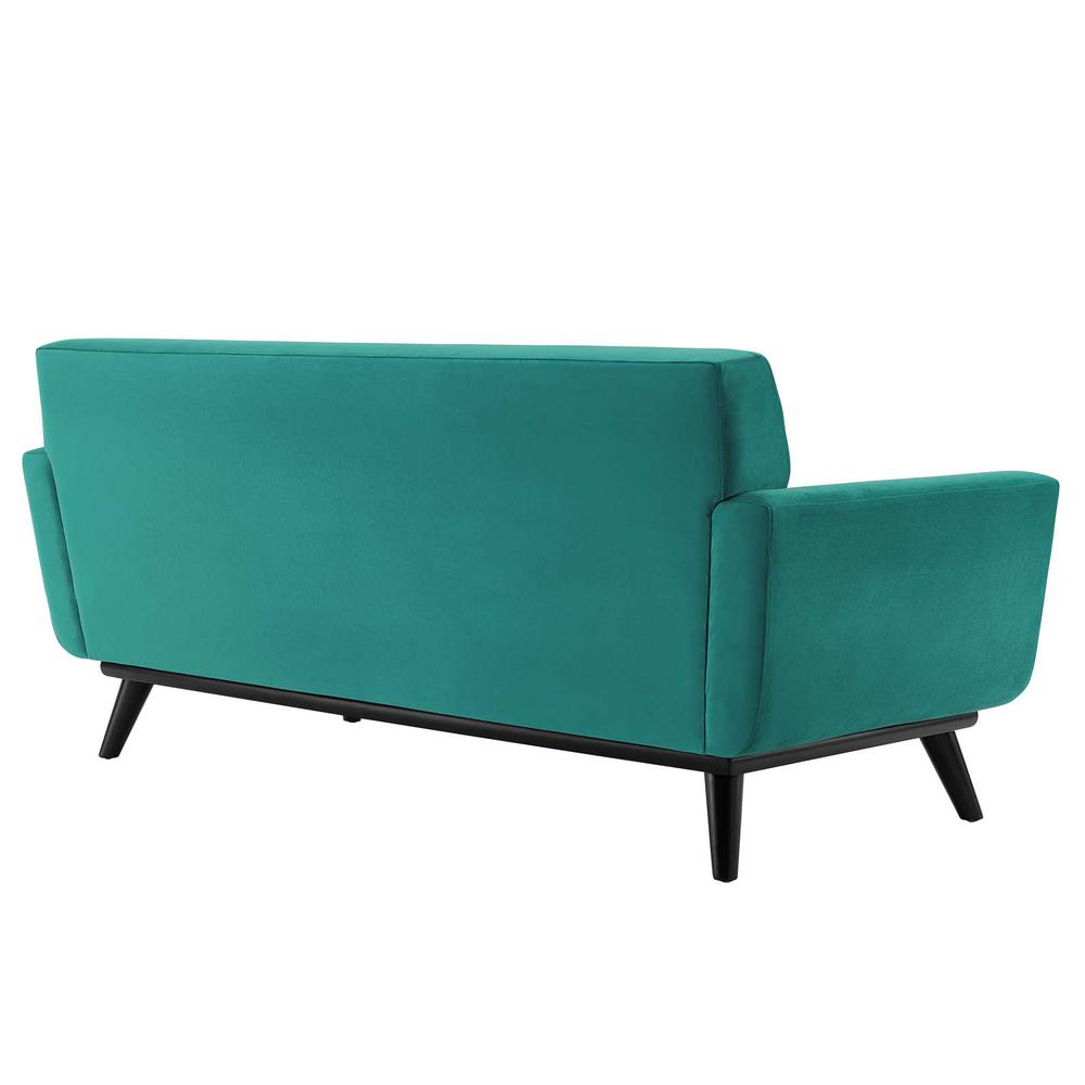 Engage Channel Tufted Performance Velvet Loveseat - Teal EEI-5458-TEA. Picture 3