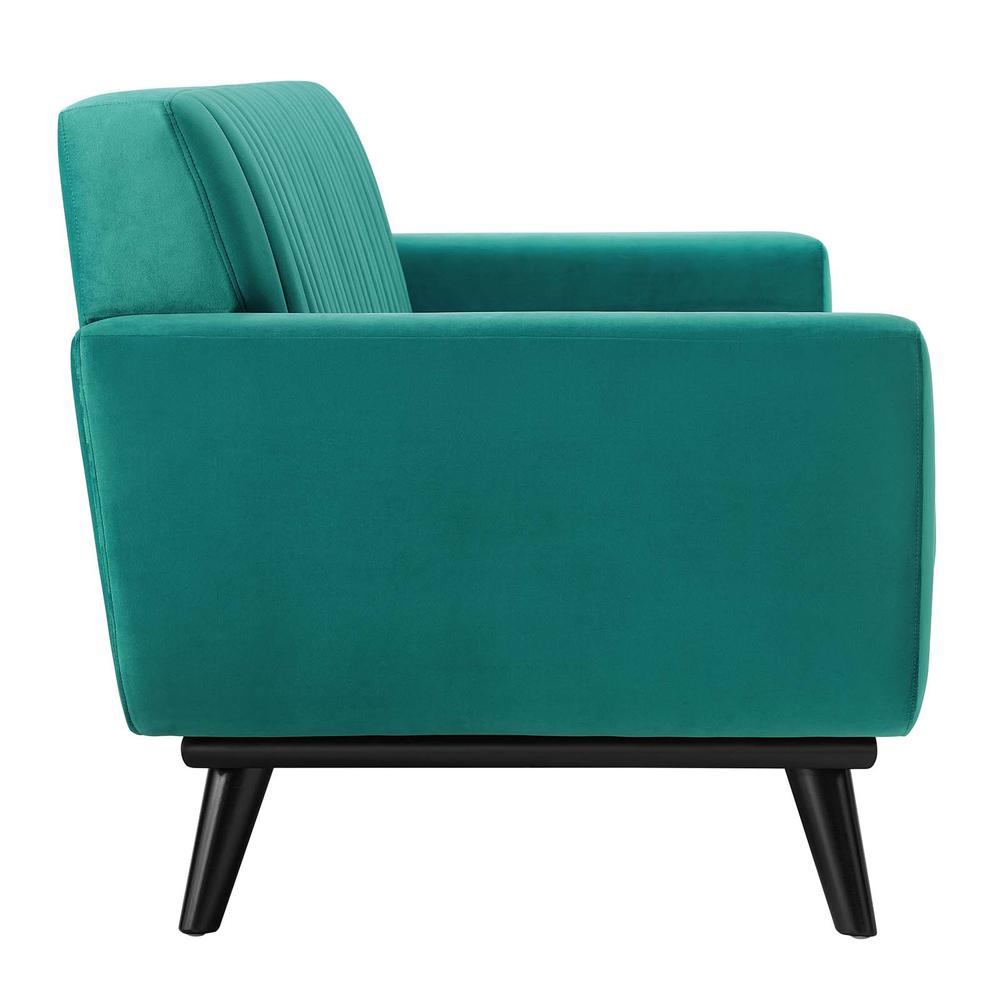 Engage Channel Tufted Performance Velvet Loveseat - Teal EEI-5458-TEA. Picture 4