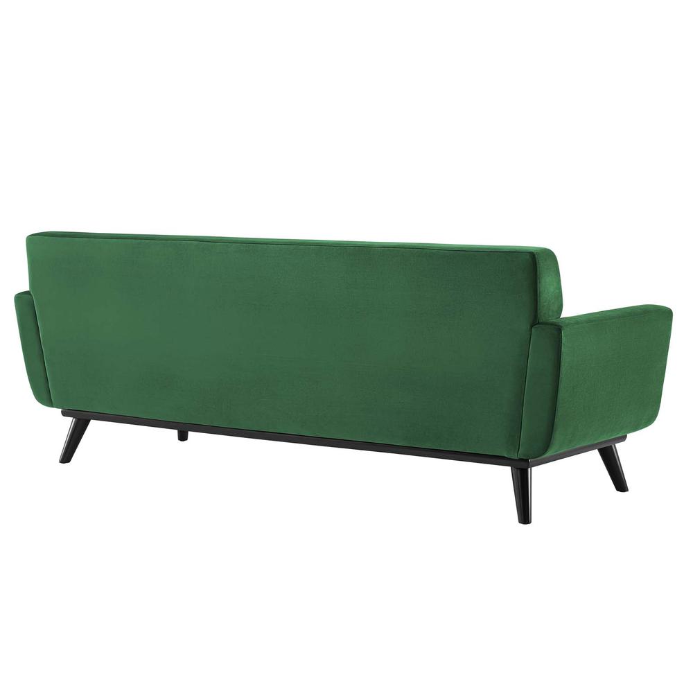 Engage Channel Tufted Performance Velvet Sofa - Emerald EEI-5459-EME. Picture 3