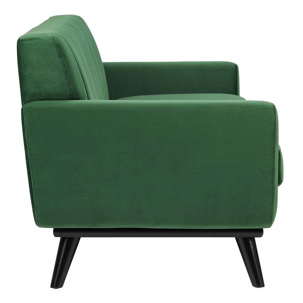 Engage Channel Tufted Performance Velvet Sofa - Emerald EEI-5459-EME. Picture 4